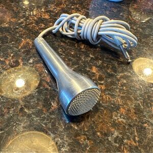 Silver Wired Microphone The Voice of Music vintage microphone working